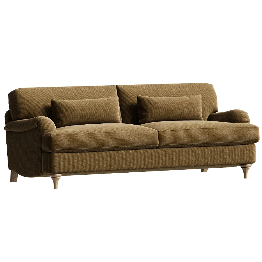 Daphnis Oatmeal Fabric Sofa 3 Seater Image 2