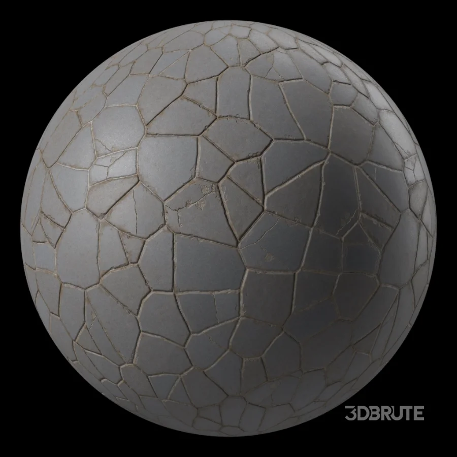 D282 BrushRock Pavement – Pbr 4k Seamless Image 5