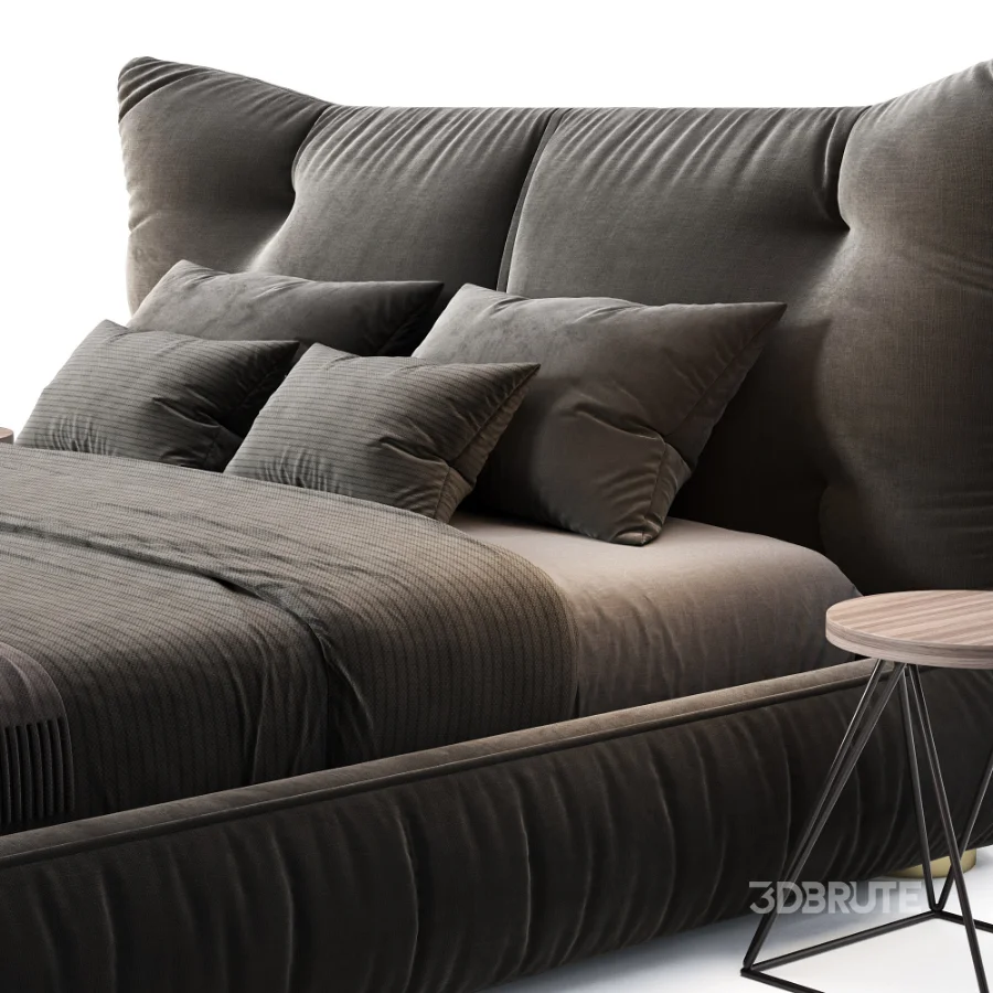 Euroa Suede Fabric Wide Upholstered Headboard Luxury Bed Image 6