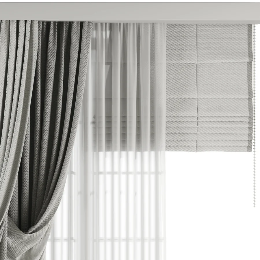 Silk and Cotton Curtain Set 101 Image 3