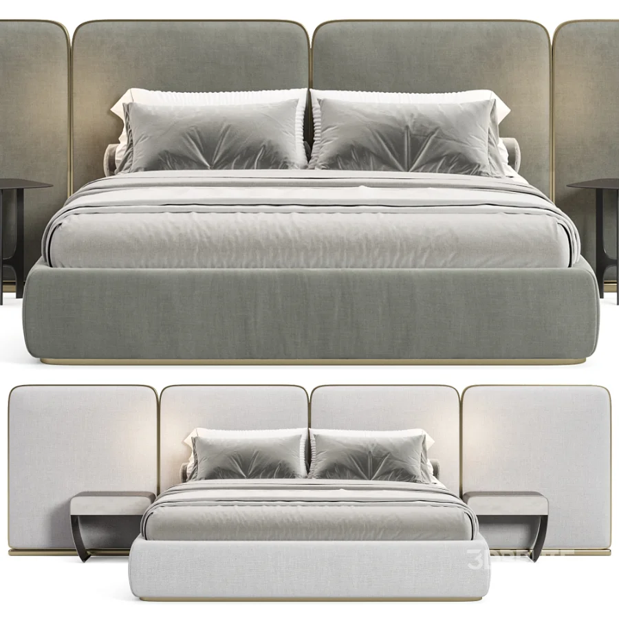 Gem Upholstered King Queen Bed 2 Image 2