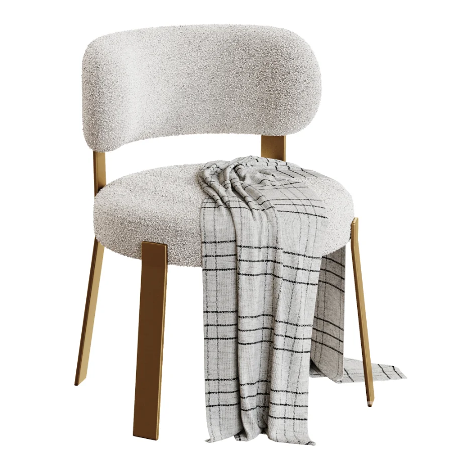 Boucle Dining Chair Image 1