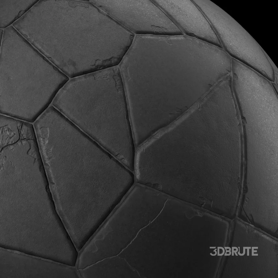 D282 BrushRock Pavement – Pbr 4k Seamless Image 2