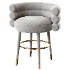 Betty Cream Velvet Counter Stool - Thumbnail 3