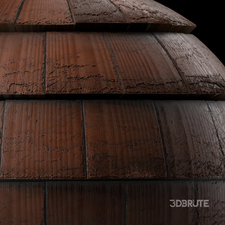 D262 Wood Roofing by Snow – Sbsar Seamless PBR 4k Image 2
