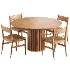 Merritt Oak Dining Chair and Davison Round Dining Table - Thumbnail 1