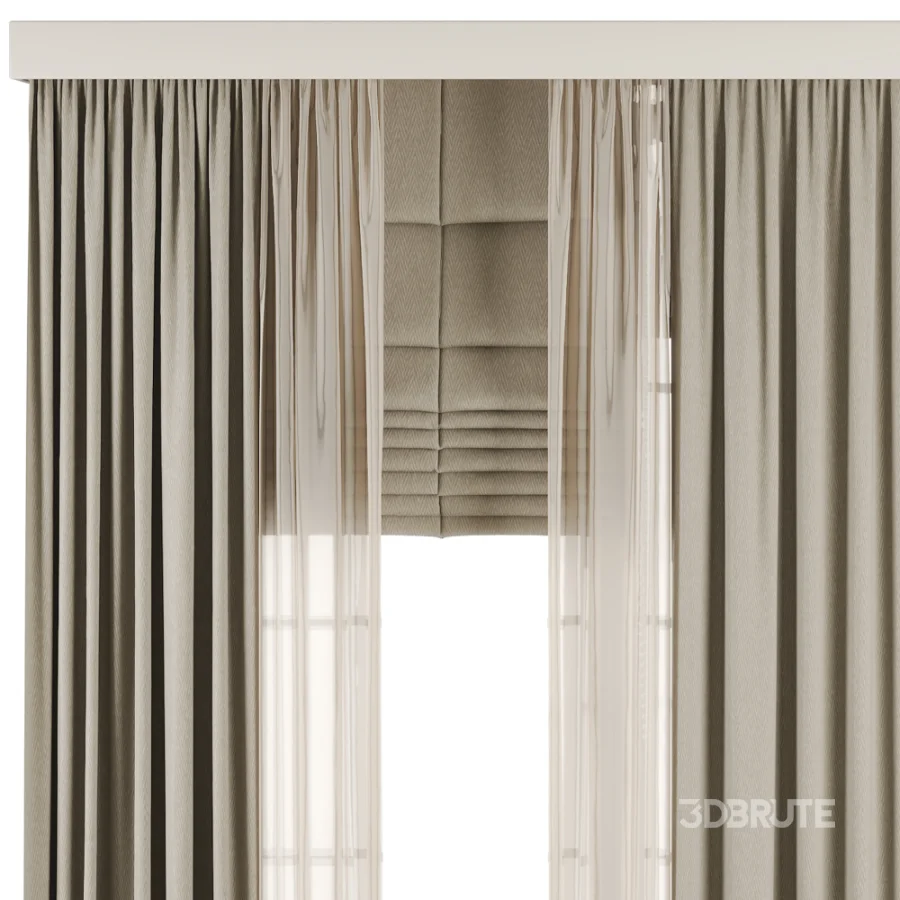 Silk and Cotton Curtain Set 100 Image 3