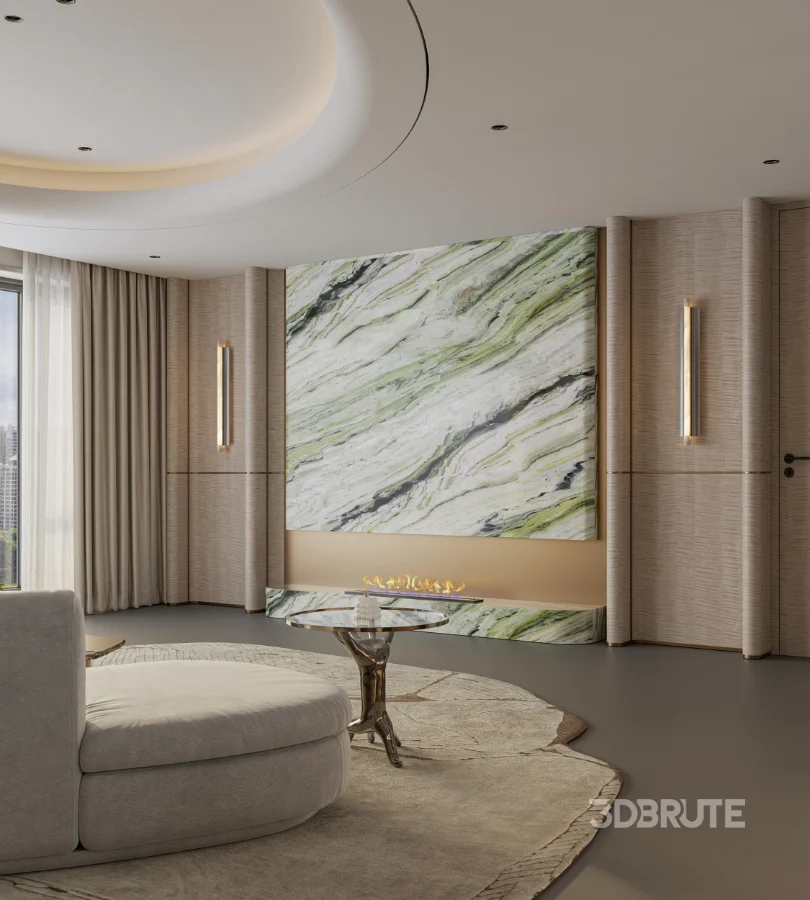 Luxury living room and dining room Image 9