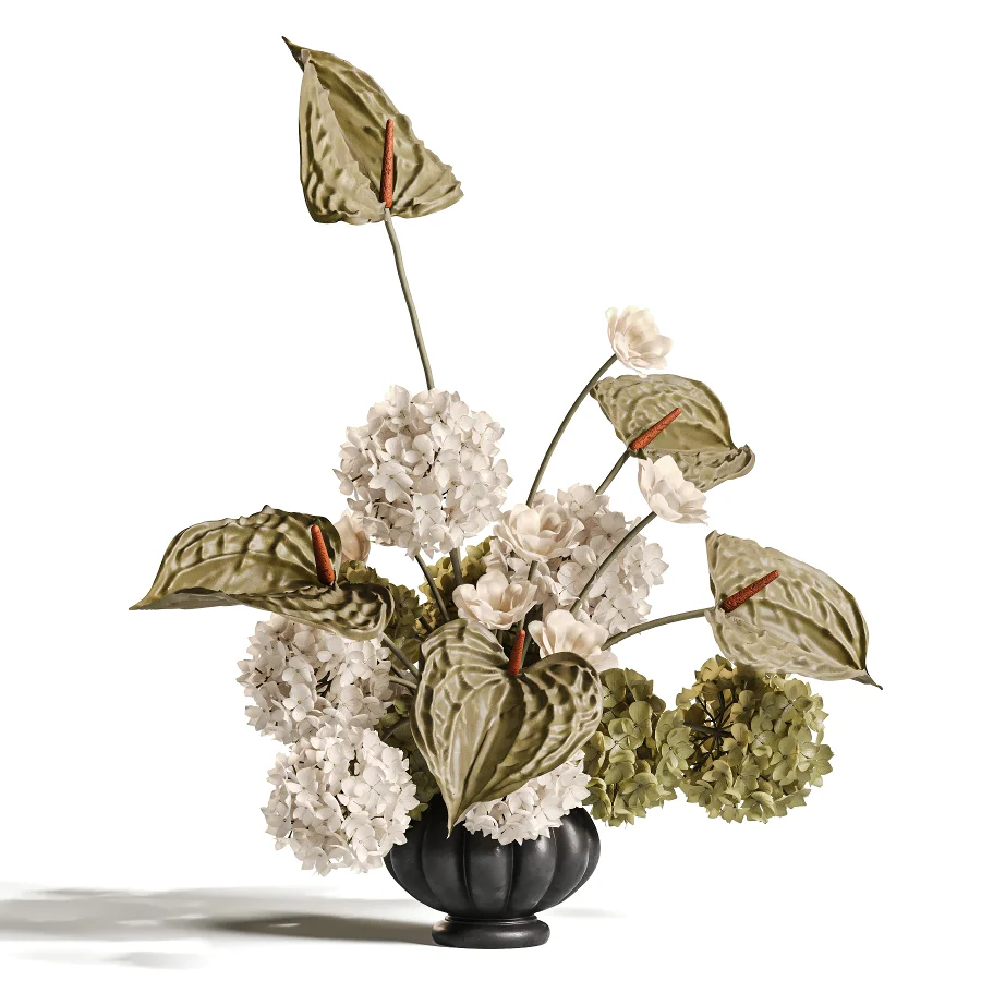Signature Hydrangea And Anthurium Floral Image 3