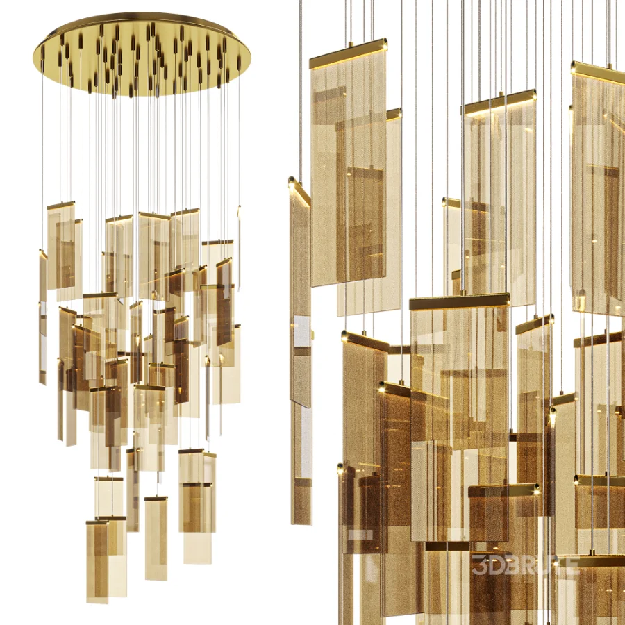 Modern Acrylic Creative Staircase Chandelier Image 5