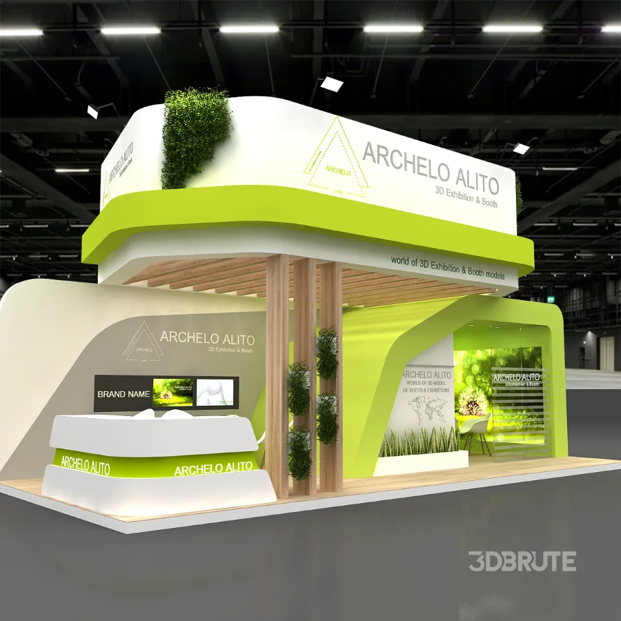 booth 3d model Image 2