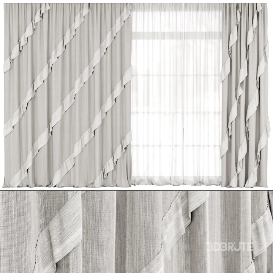 Silk and Cotton Curtain Set 105 Image 2