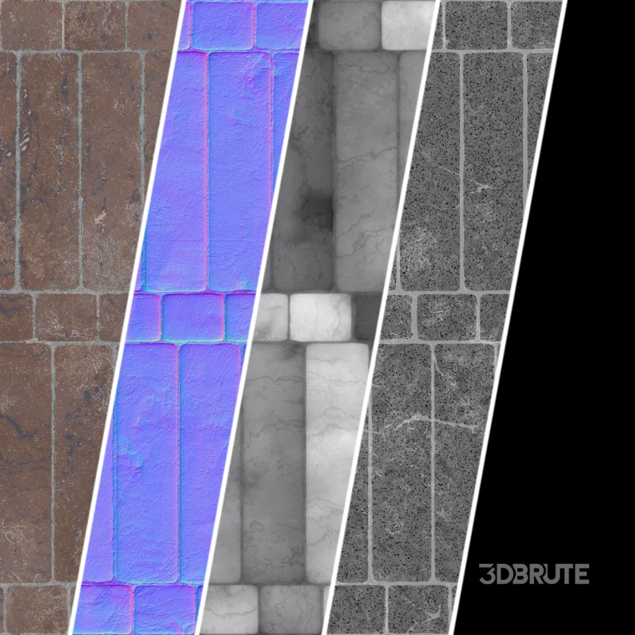 D319 Decorative Slat Stone wall – Sbsar Pbr 4k Seamless Image 2