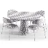 Damato Sand Velvet Dining Chair and Taza Round Marble Dining Table - Thumbnail 8