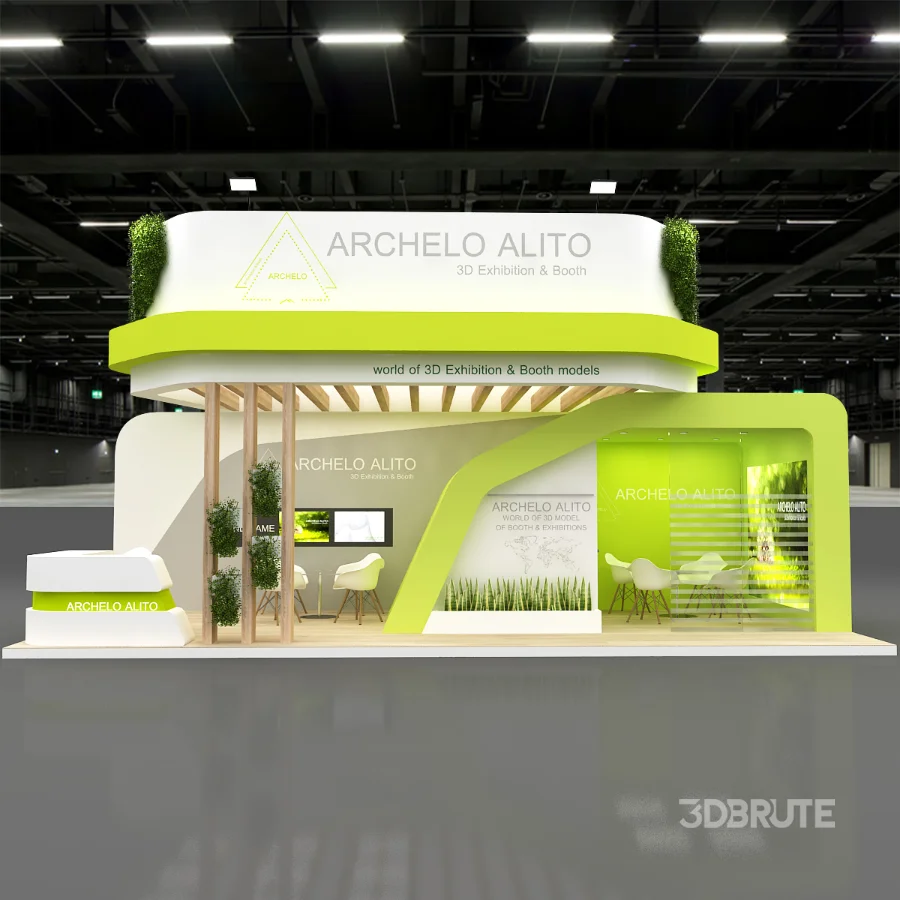 booth 3d model Image 1