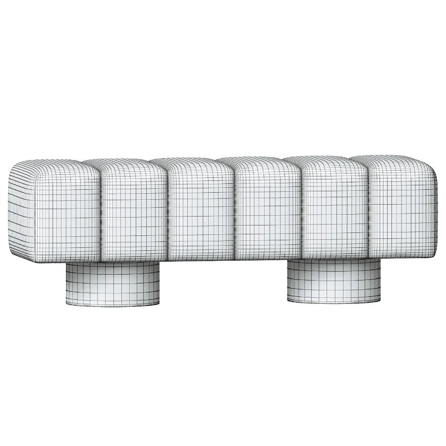 Marlon Dining Bench With Wooden Base Image 1