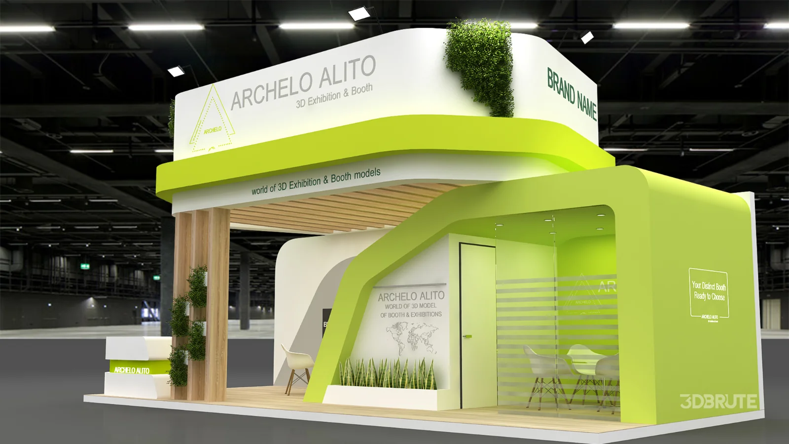 booth 3d model Image 5