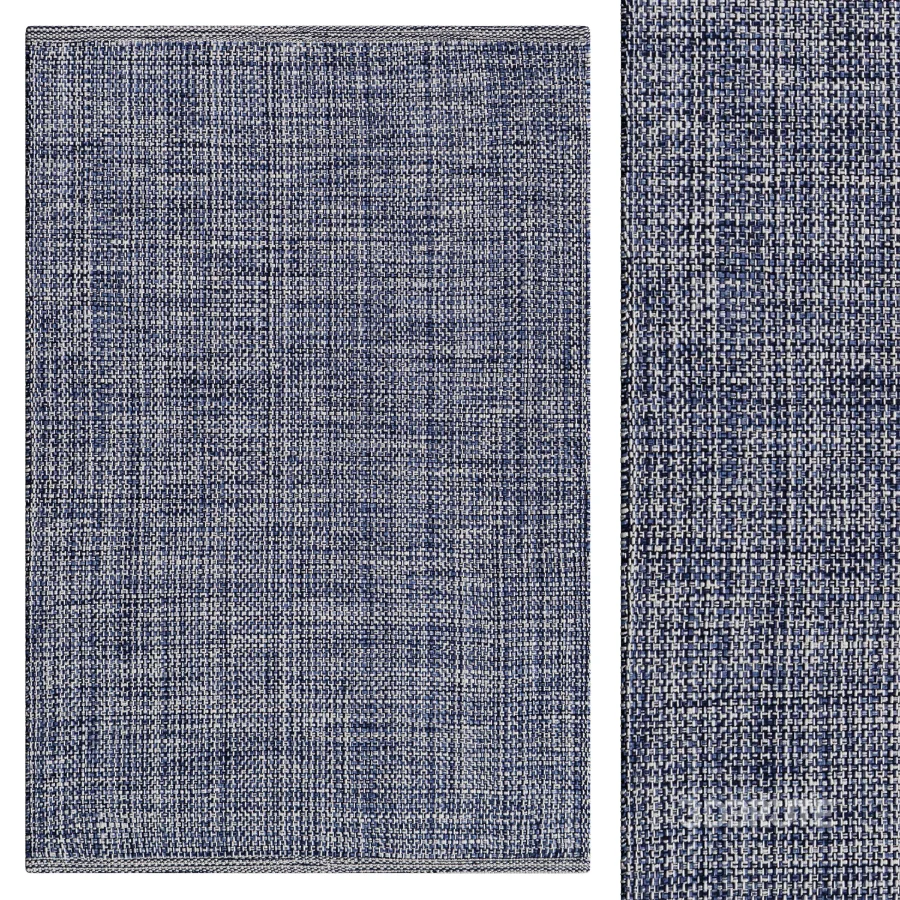 Fusion Blue Handwoven Indoor Outdoor Rug Image 1