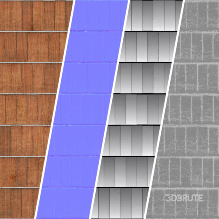 D264 Wood Roofing by Snow – Sbsar Seamless PBR 4k Image 6