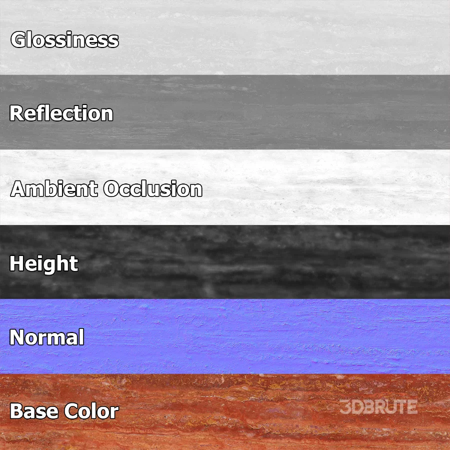 Red Travertine Vein Cut Material Image 5