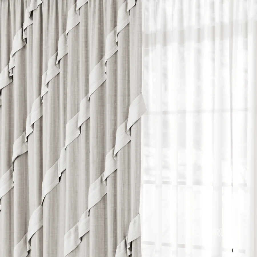 Silk and Cotton Curtain Set 105 Image 4