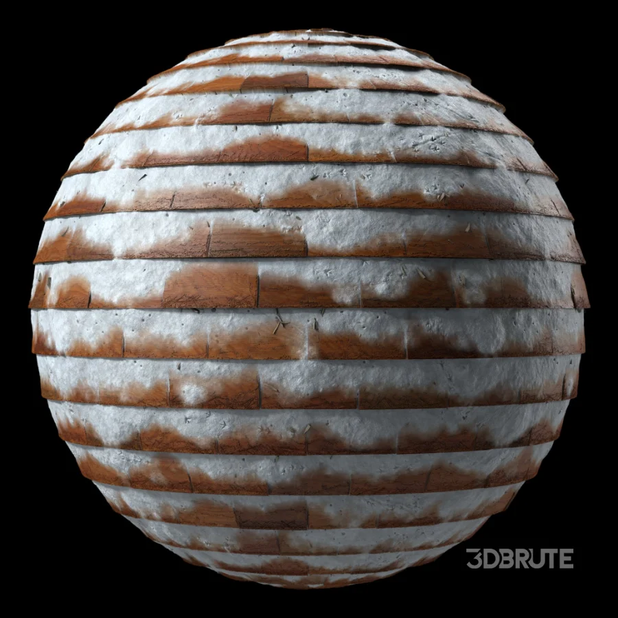 D261 Wood Roofing by Snow – Sbsar Seamless PBR 4k Image 4