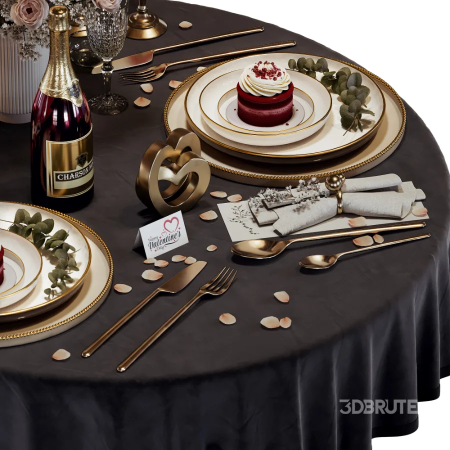 Romantic Tableware Set for February 14 Image 13