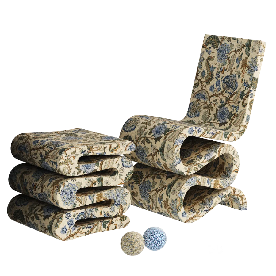 Wiggle Side Chair and Stool Image 2