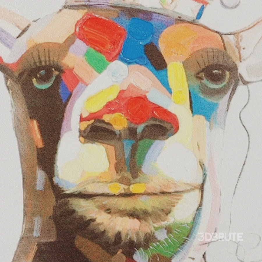 D175 Painting Crowned Giraffe Image 1