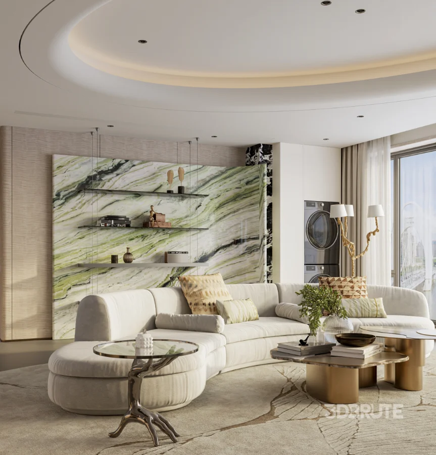 Luxury living room and dining room Image 8