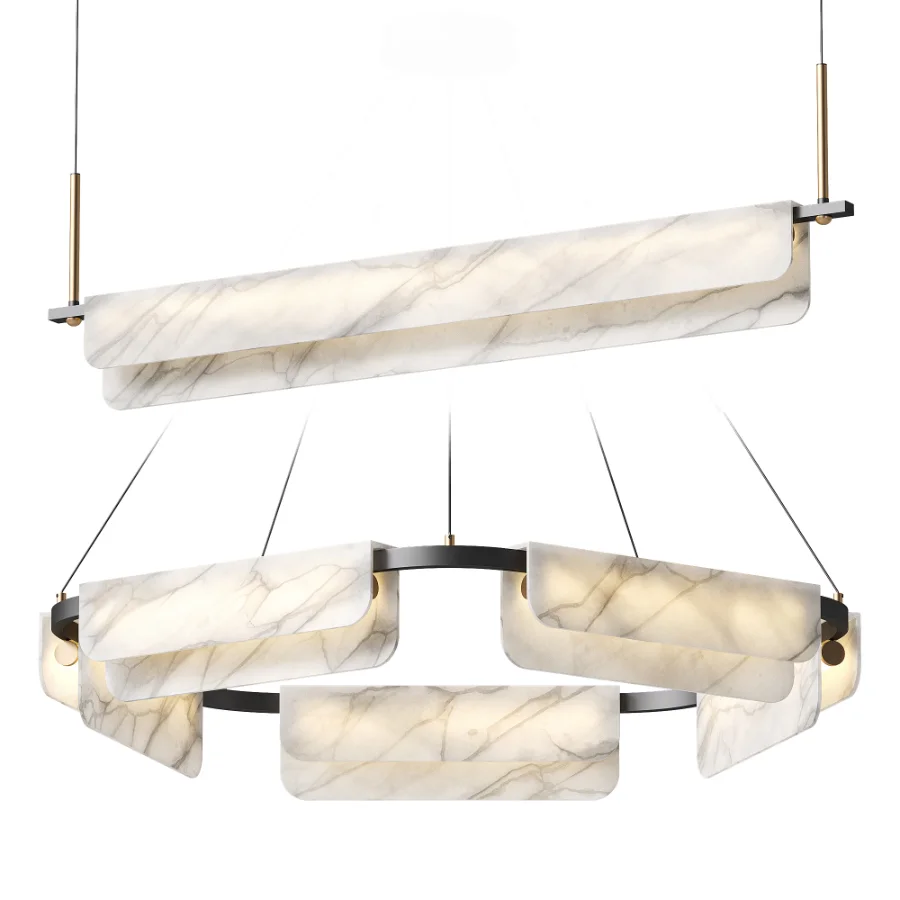 Zazu Alabaster Chandelier Image 1