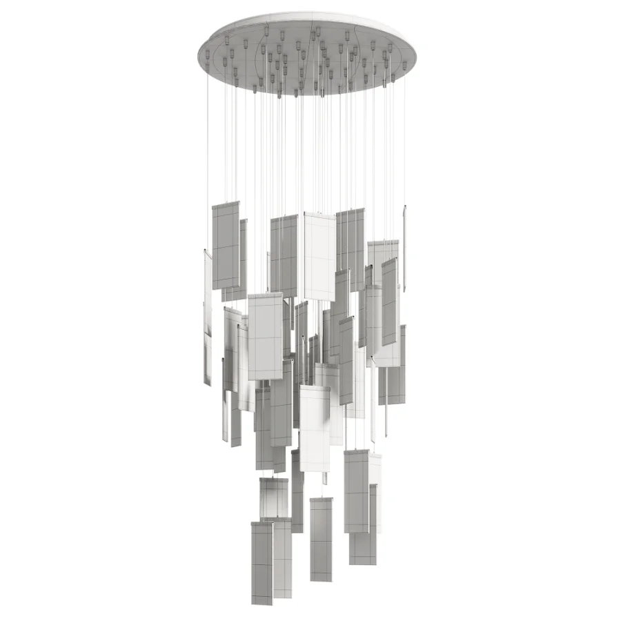 Modern Acrylic Creative Staircase Chandelier Image 2