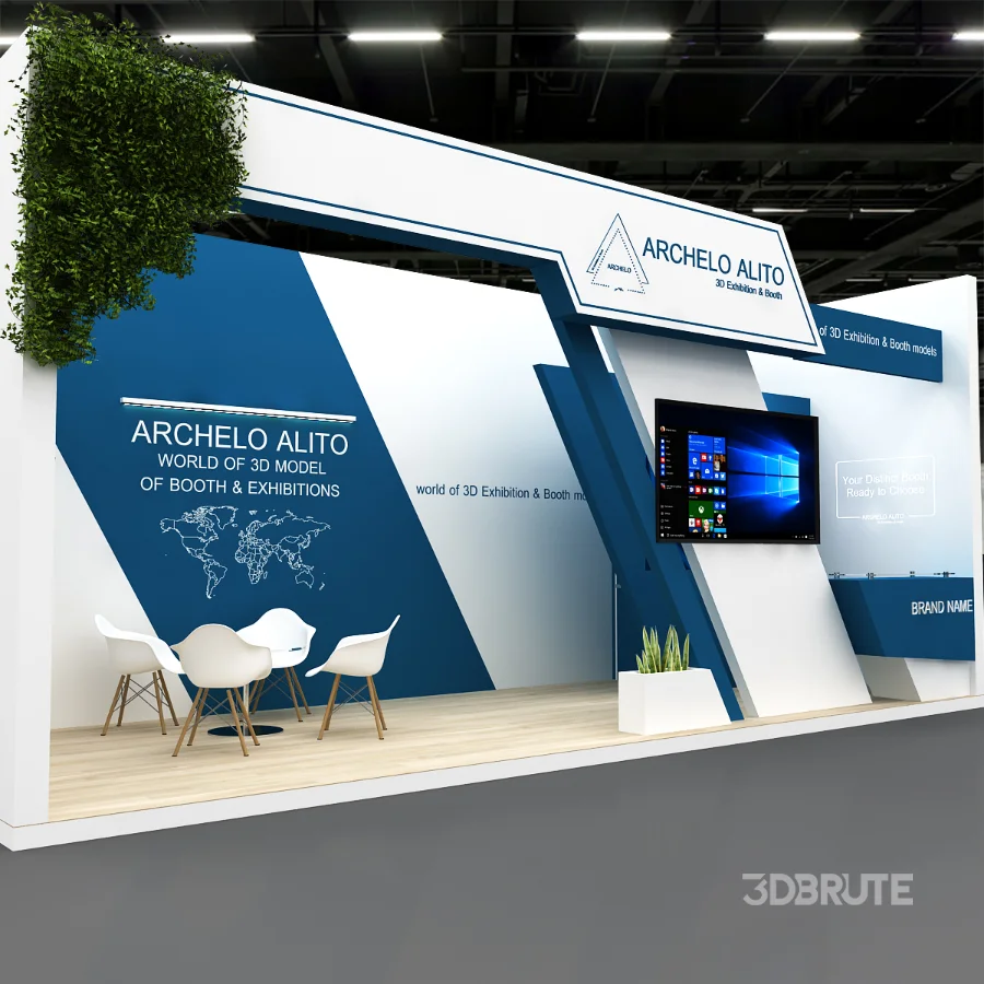 3D Stand Booth Model Image 2