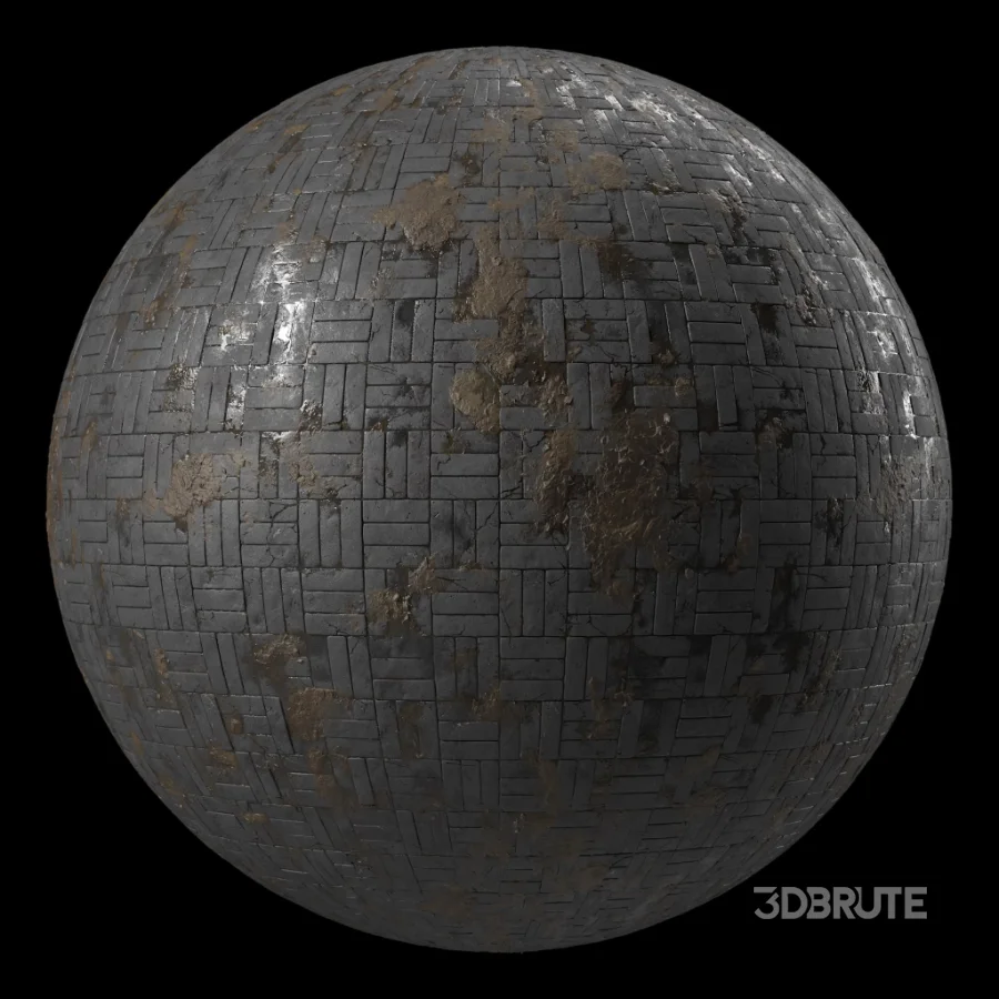 D289 Wet Pavement by mud – Seamless Pbr 4k Image 5