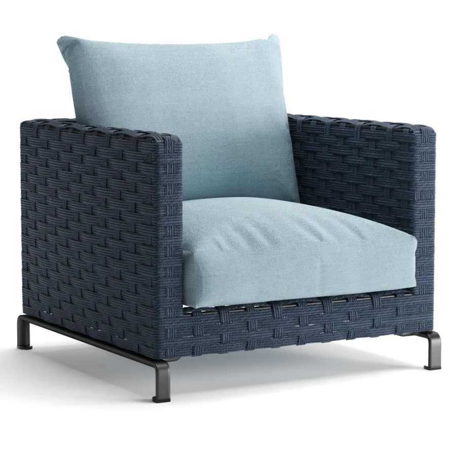 Ray Outdoor Fabric Armchair Image 3