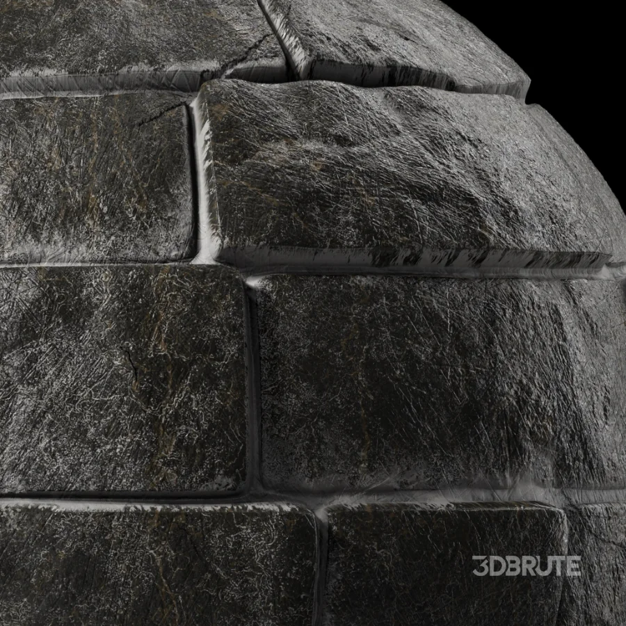 D321 Decorative Slat Stone wall – Sbsar Pbr 4k Seamless Image 3