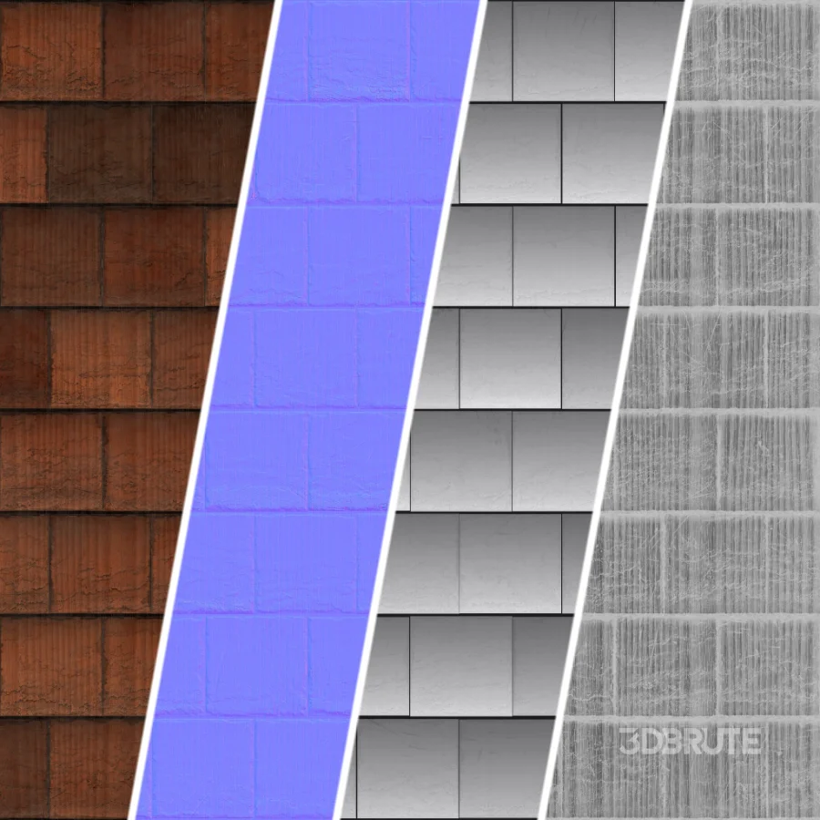 D262 Wood Roofing by Snow – Sbsar Seamless PBR 4k Image 3