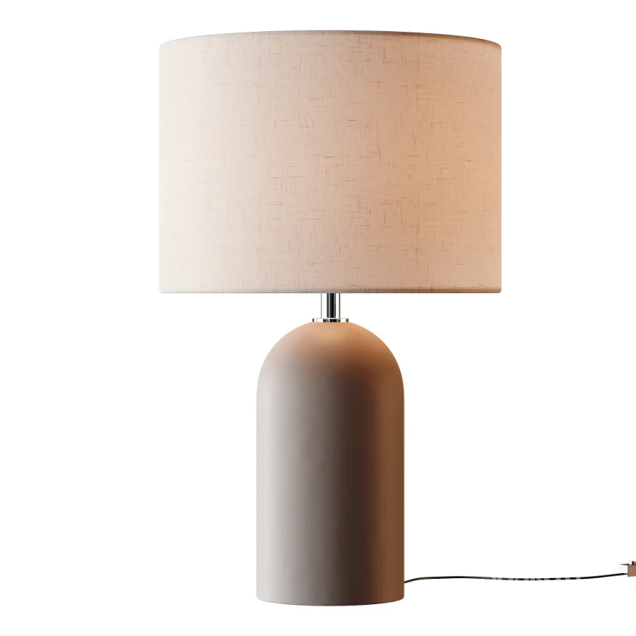 Emna Concrete and Linen Table Lamp Image 4