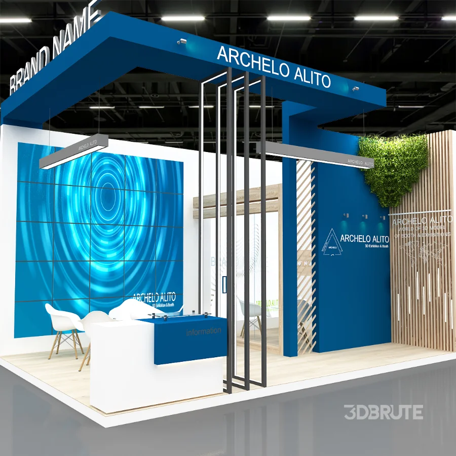 2side open exhibition booth Image 1