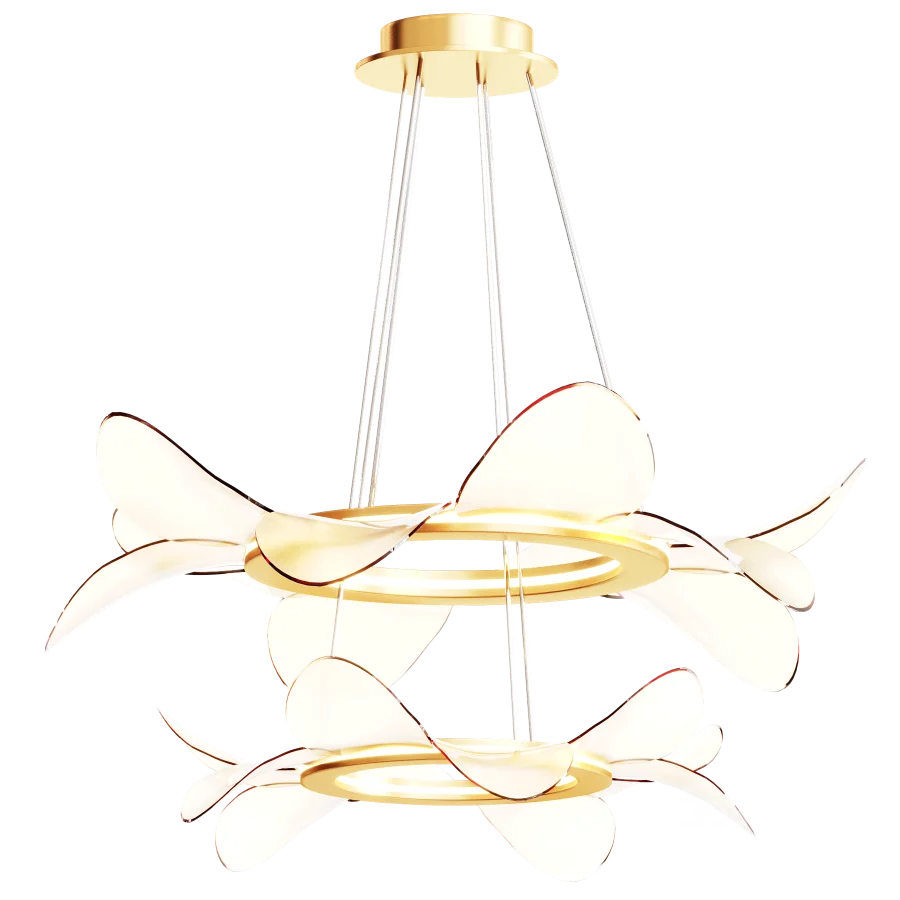 Italian LED Chandelier Flower Petals Image 4