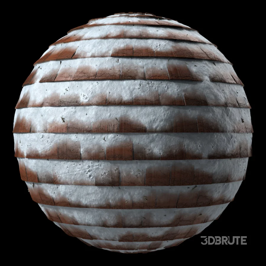 D262 Wood Roofing by Snow – Sbsar Seamless PBR 4k Image 4