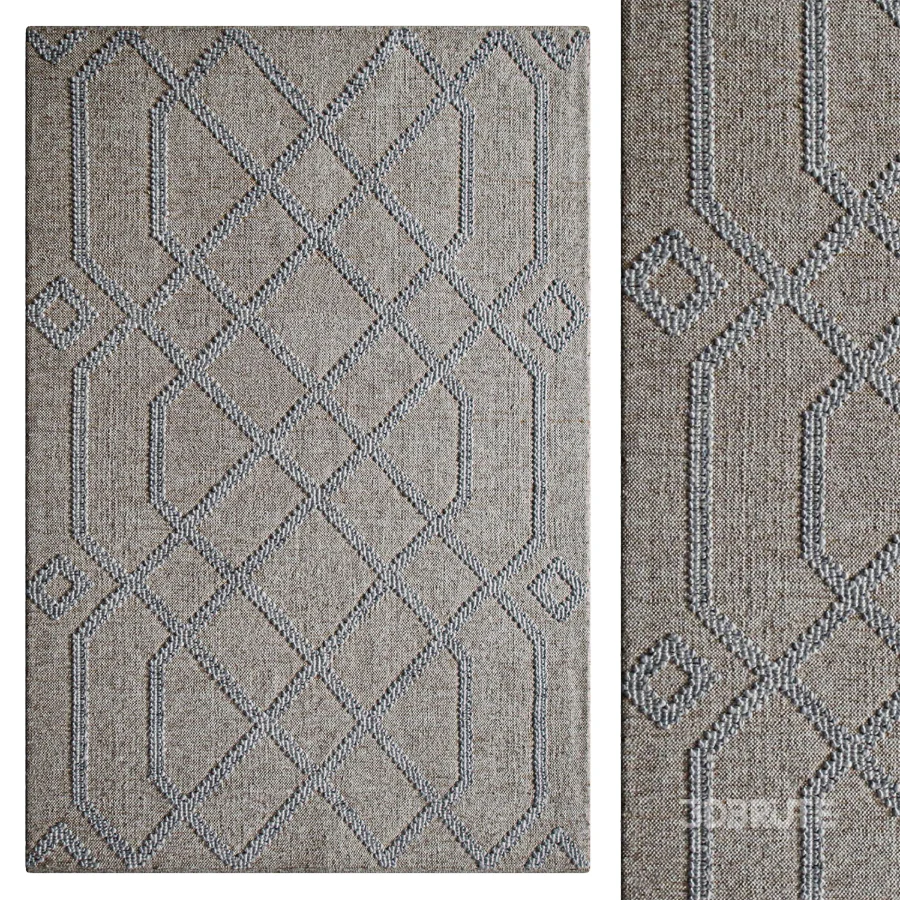 Cable Heather Geometric Handmade Image 1