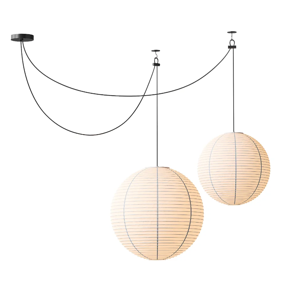 Noguchi Akari Japanese Style Pendant Light Image 1
