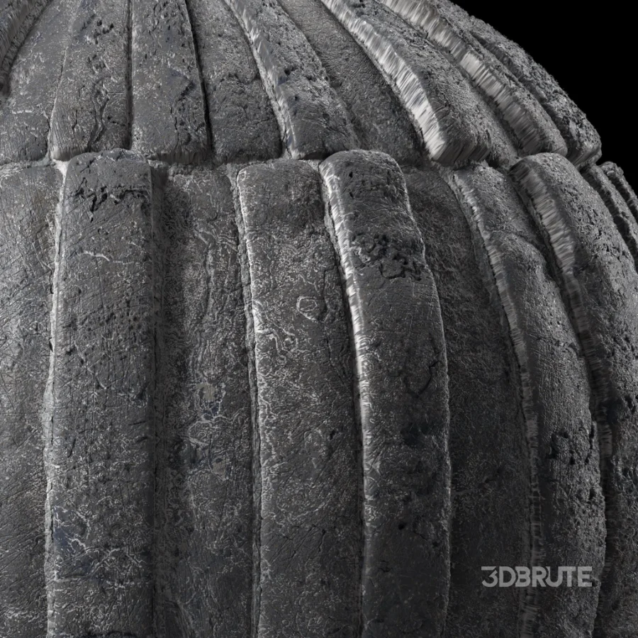 D319 Decorative Slat Stone wall – Sbsar Pbr 4k Seamless Image 4