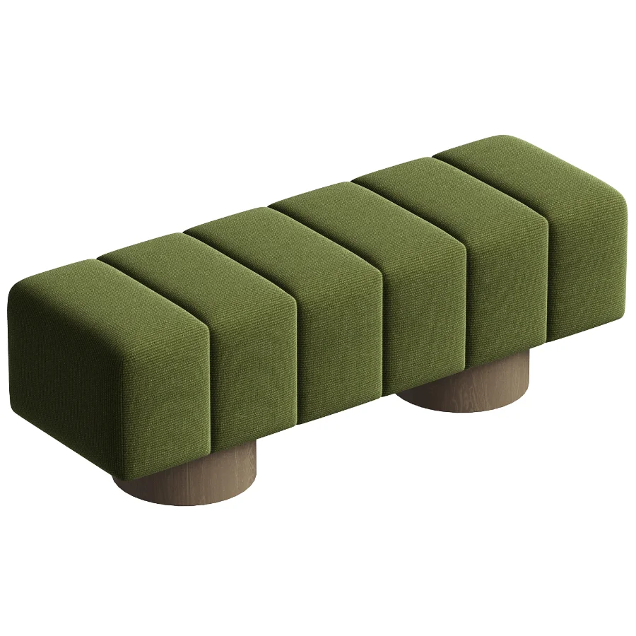 Marlon Dining Bench With Wooden Base Image 4