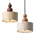 Traditional Japanese Travertine Cylinder Pendant Light - Thumbnail 1