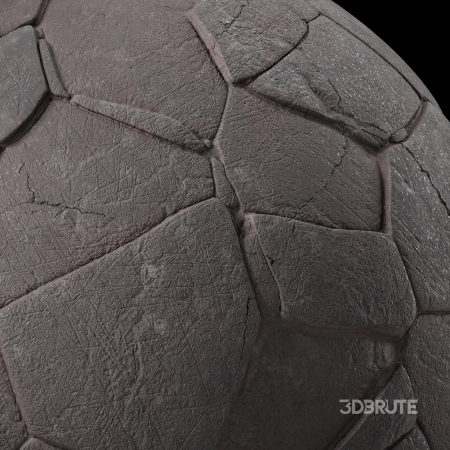 D317 BrushRock Stone wall – Sbsar Pbr 4k Seamless Image 3