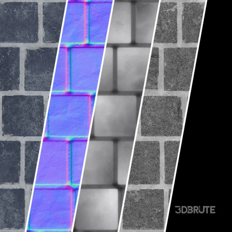 D313 Decorative Slat Stone wall – Sbsar Pbr 4k Seamless Image 2