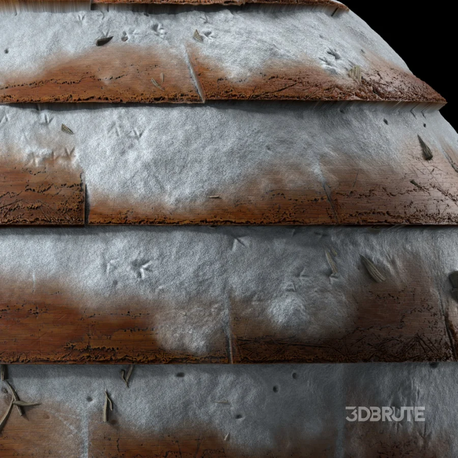 D261 Wood Roofing by Snow – Sbsar Seamless PBR 4k Image 5