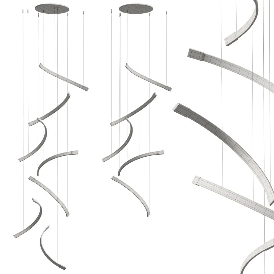 CTO Lighting Trace Free Fall Chandelier Image 4